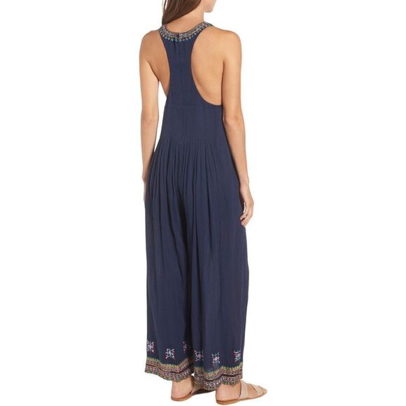 KAS NEW YORK Osian Hand Embroidered Cotton Gauze Jumpsuit S - Picture 12 of 16